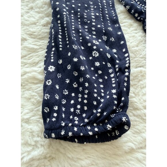 Gap long sleeve blue and white medium dress stretch waist - Picture 7 of 8